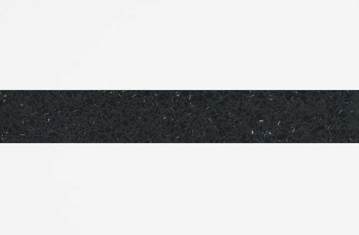 Kantbånd (indpakket) Keflico bordpl, Sort Terrazzo